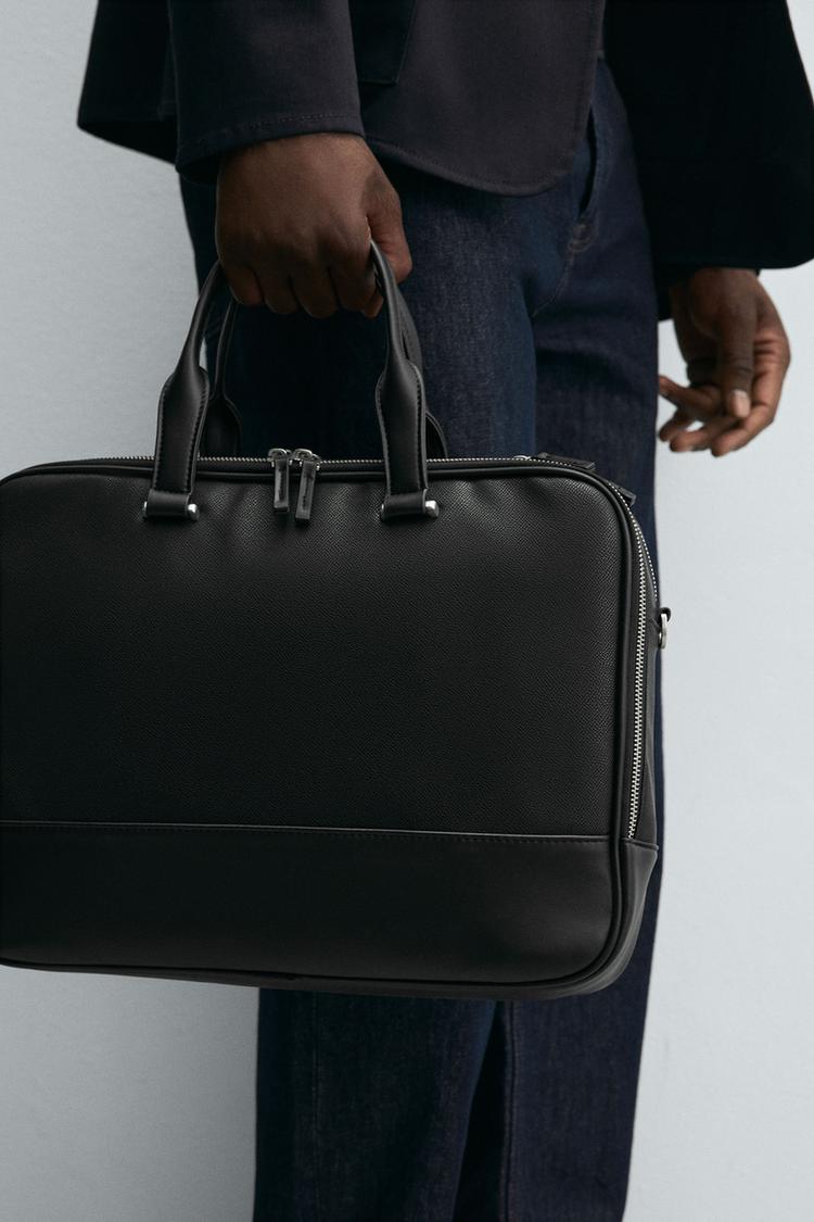 TEXTURE BRIEFCASE Black ZARA United Kingdom