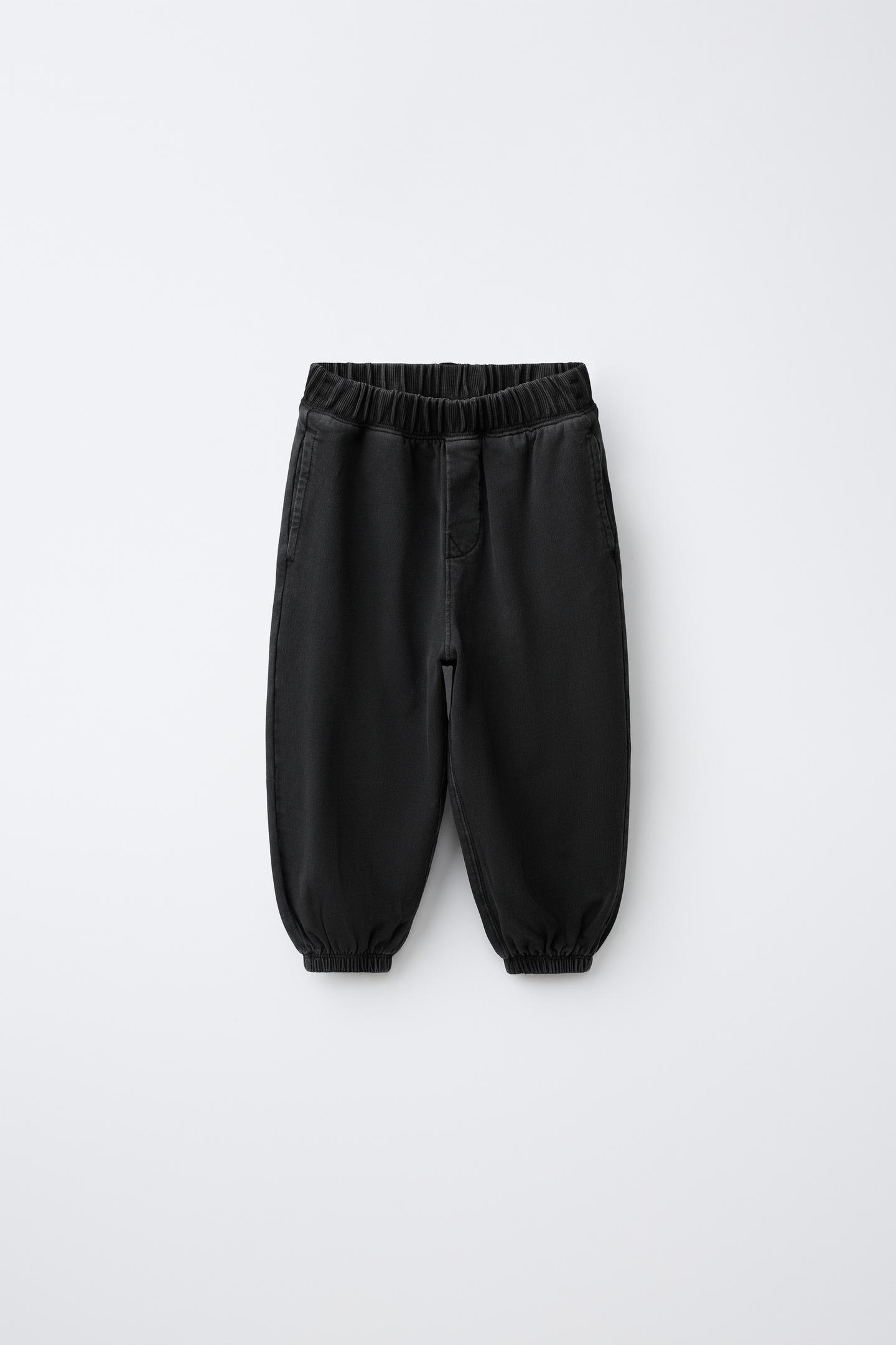 Детские брюки Zara Solid Jogger, цвет: Чёрный — фото 2