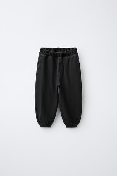 SOLID JOGGER PANTS — Black 1
