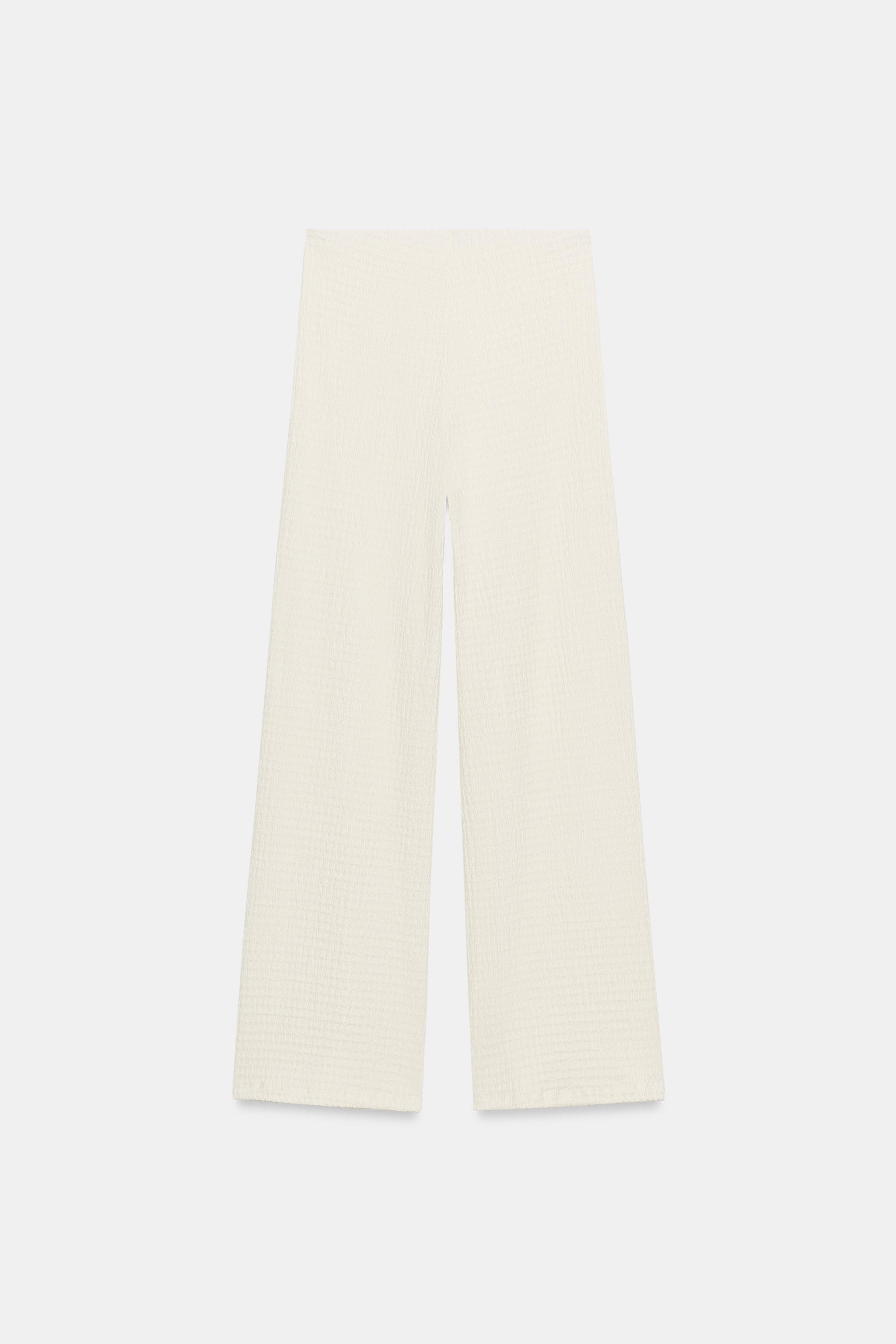 DOKULU DÜZ PAÇA PANTOLON - Görsel 7