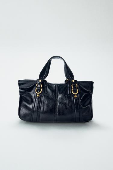 حقيبة بتفاصيل معدنية - أسود الخاص بـ Zara