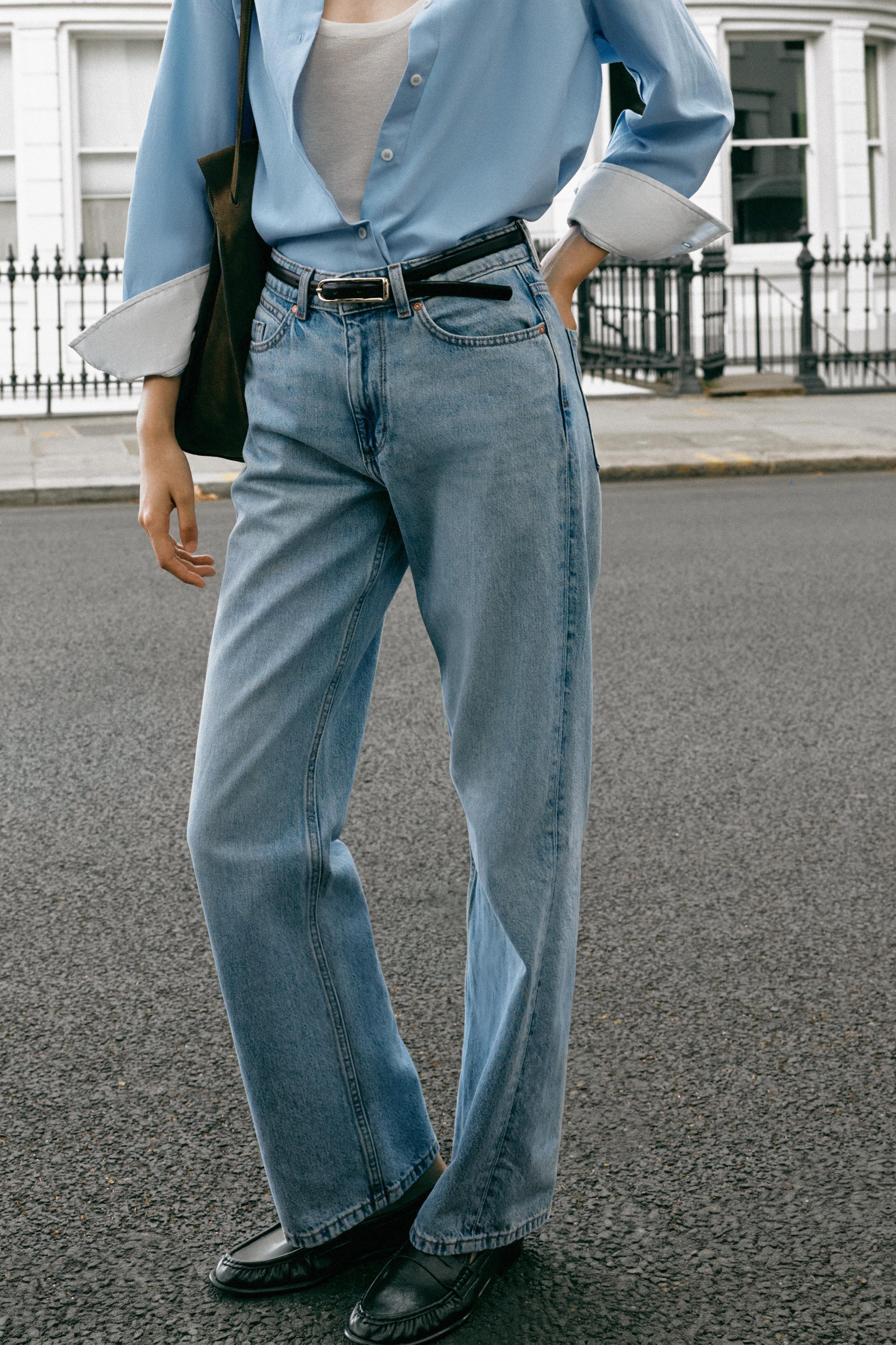 Z1975 HIGH RISE REGULAR LONG LENGTH JEANS — Light blue