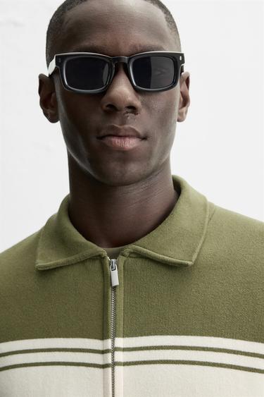 Veste zippée en maille - VERT de Zara - Image 5