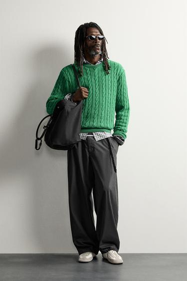 AARON LEVINE X ZARA RELAXED FIT COTTON TROUSERS - Black by Zara - Image 0