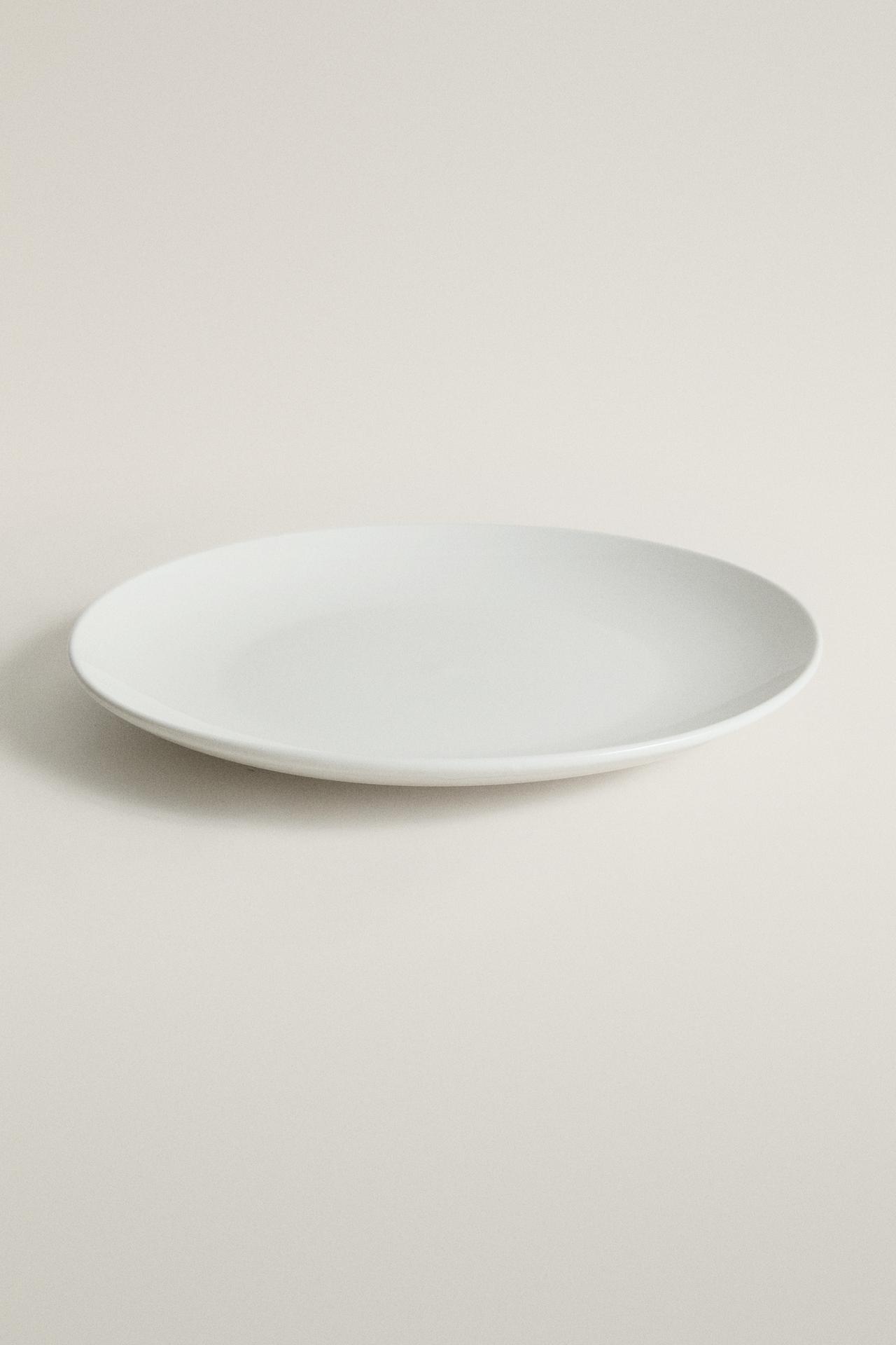 STONEWARE DESSERT PLATE — White