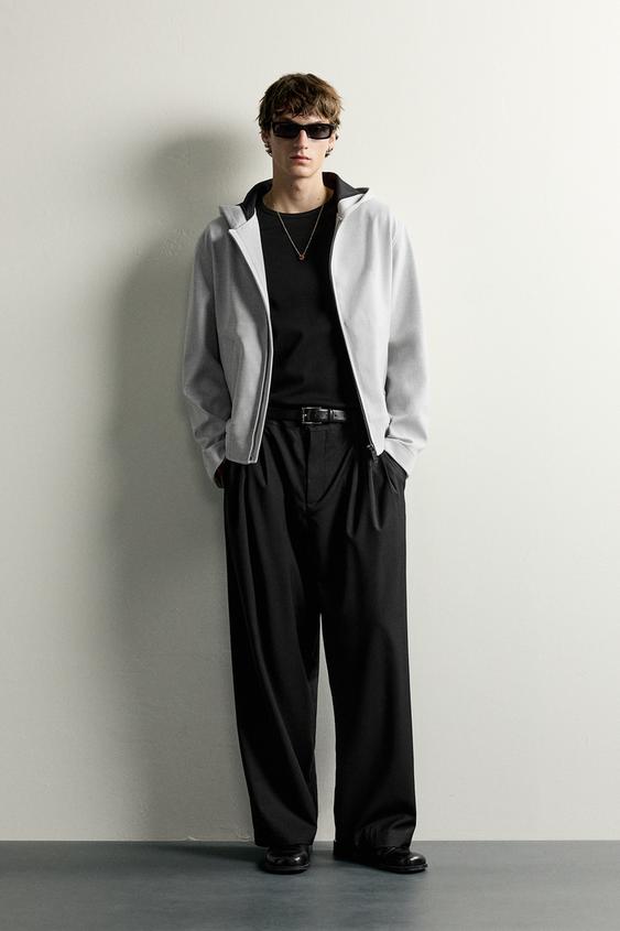 CAZADORA RELAXED FIT CAPUCHA - Gris vigoré de Zara - Imagen 0