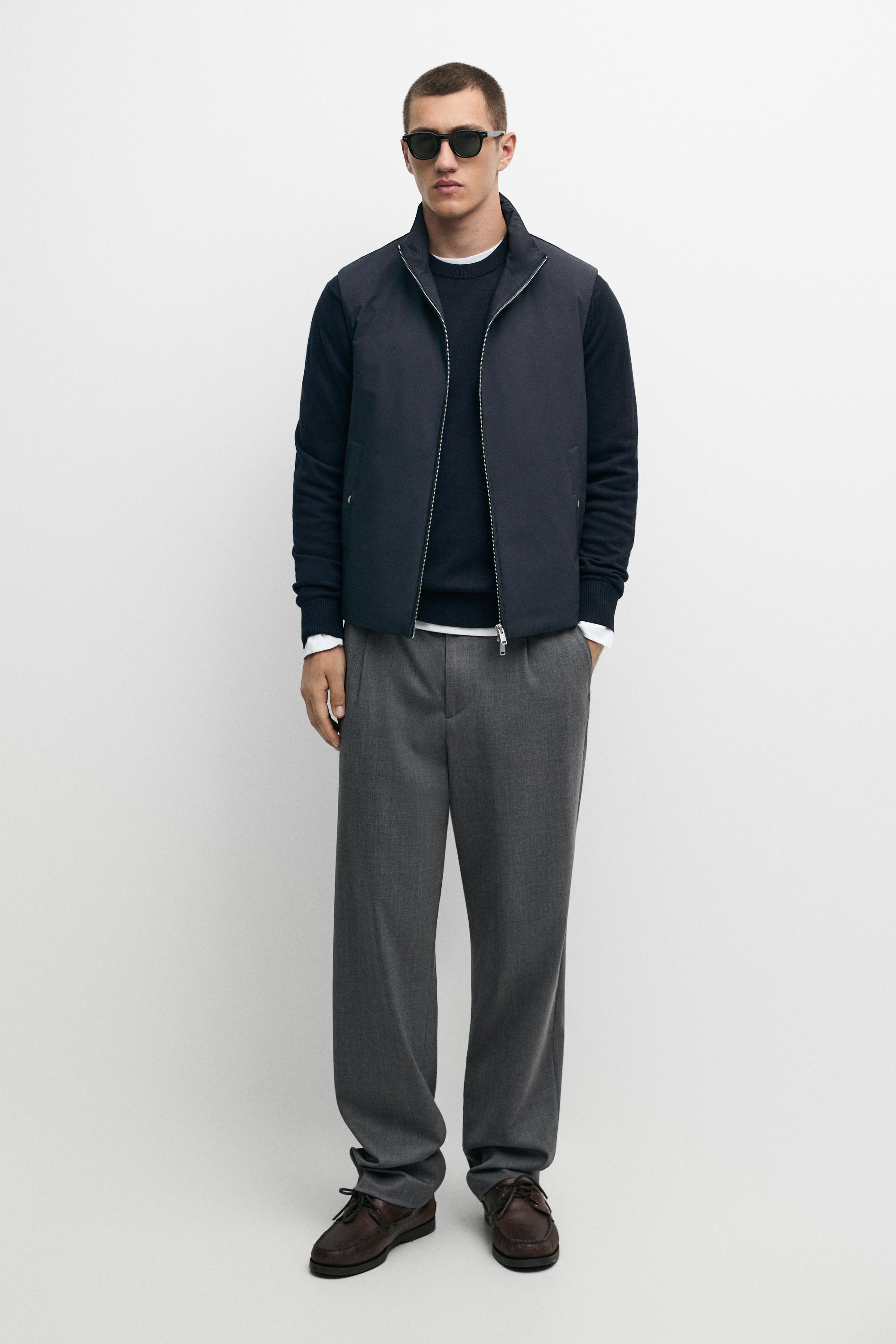 Ultra-lightweight water-repellent down gilet — Navy blue