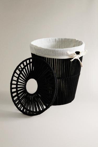 CORBEILLE À PAPIER TISSU INTÉRIEUR - Noir de Zara - Image 3