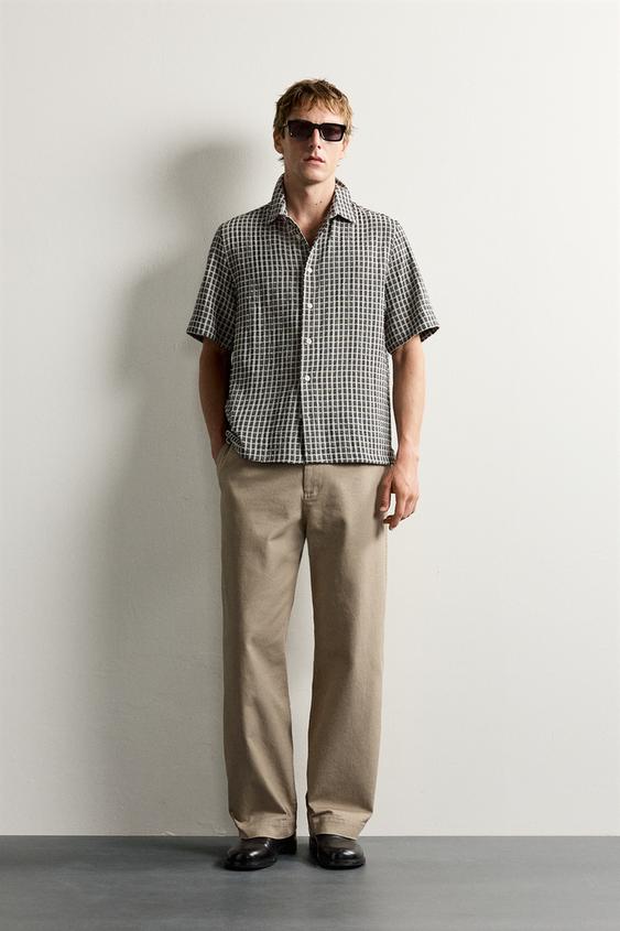 RELAXED FIT TEXTURED SHIRT - Black by Zara - Image 0