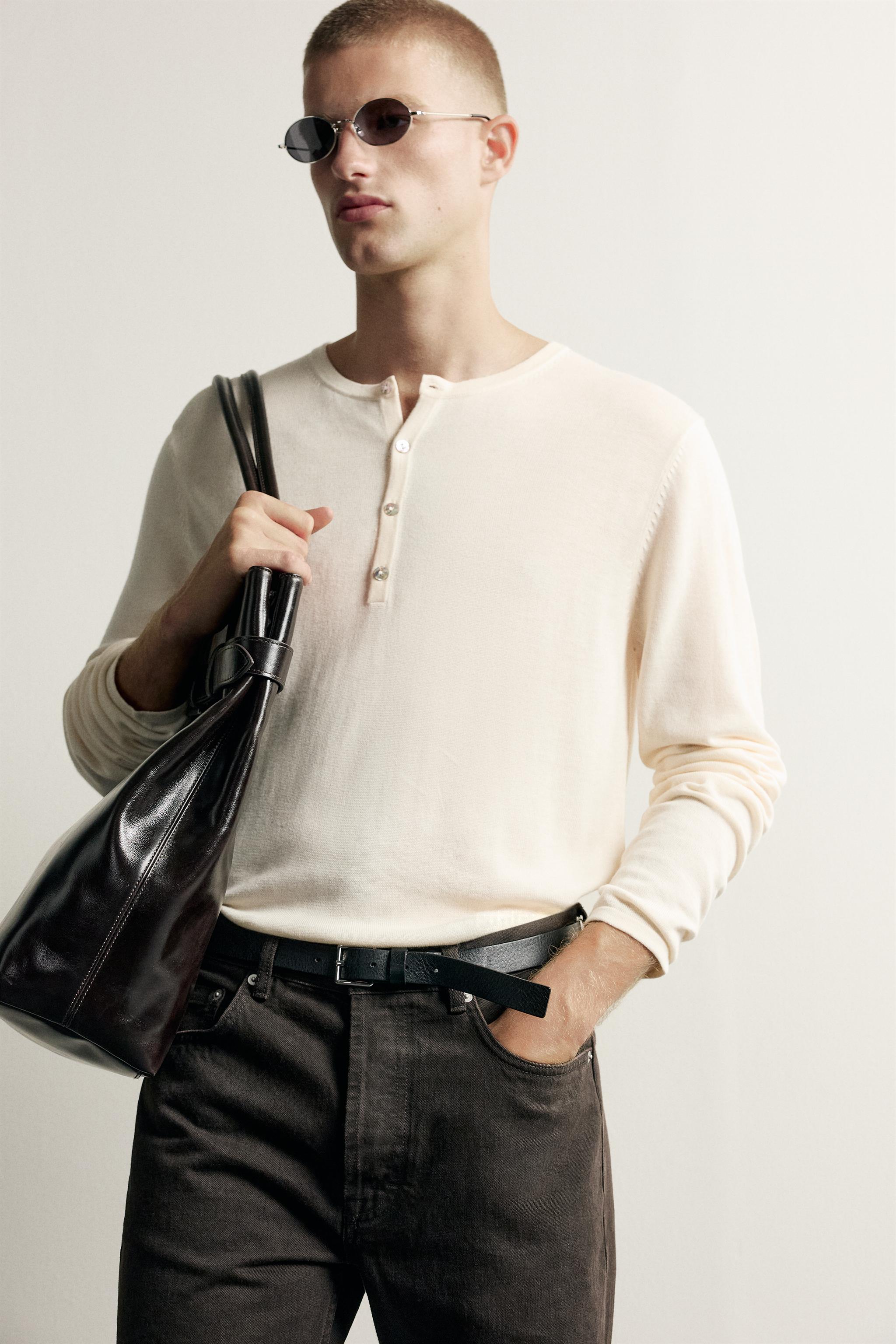 KNIT HENLEY SHIRT