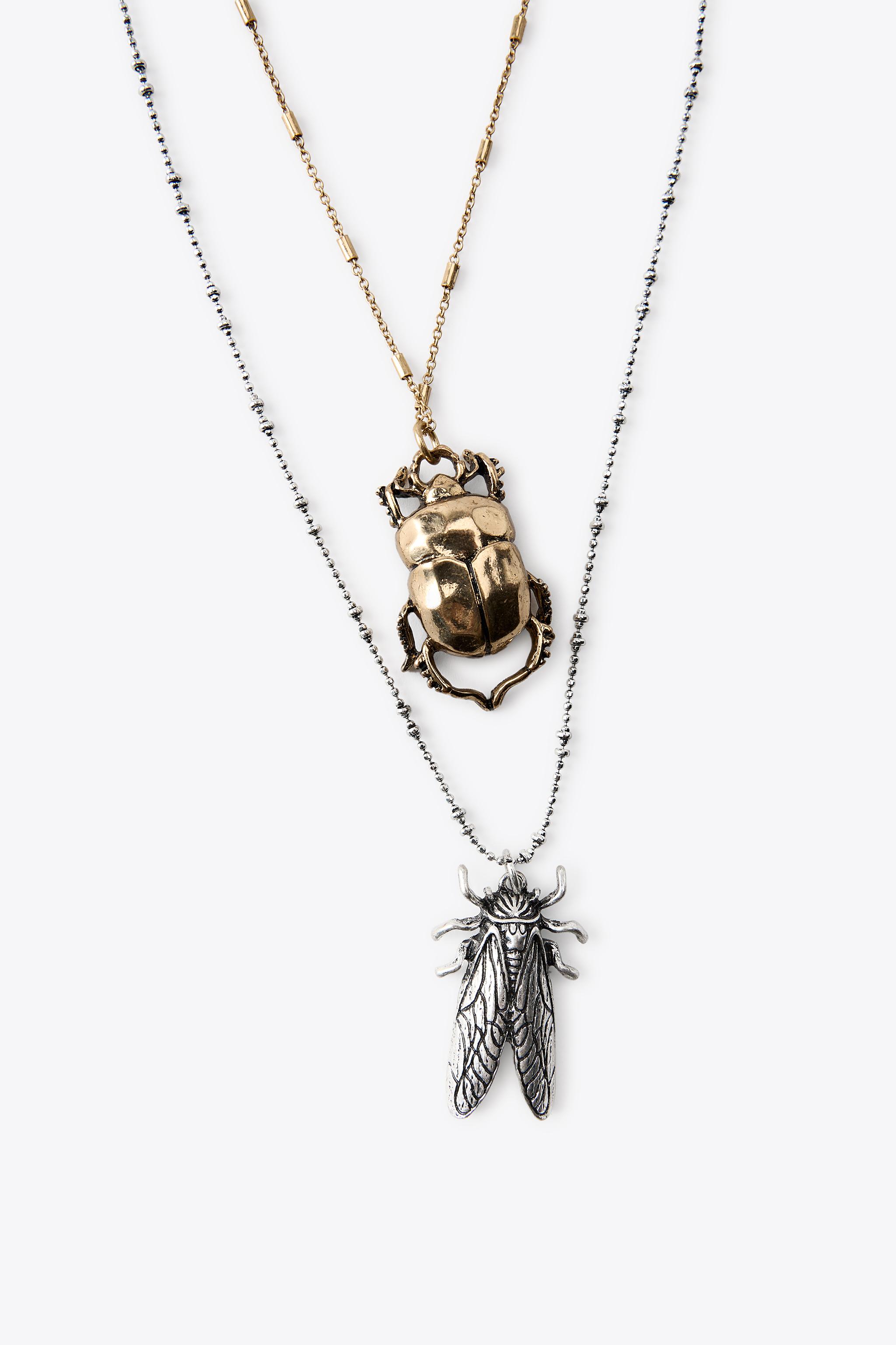 PACK OF 3 ANIMAL NECKLACES - Silver | ZARA United States