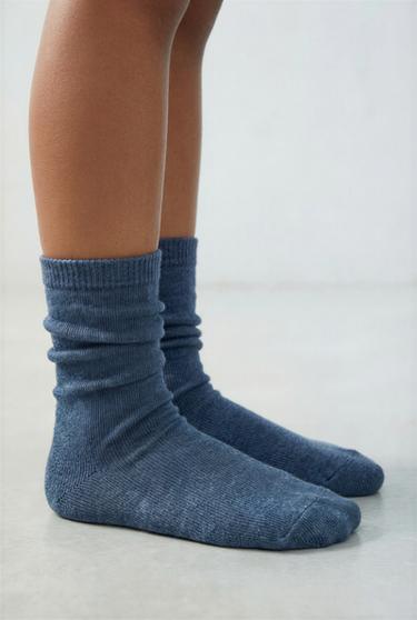 НАБОР ИЗ 5 ПАР ОДНОТОННЫХ ВЫСОКИХ НОСКОВ — Разноцветный от Zara