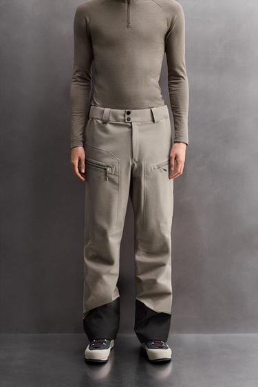 RECCO® WATERPROOF TECHNICAL SHELL SKI TROUSERS - Sand by Zara