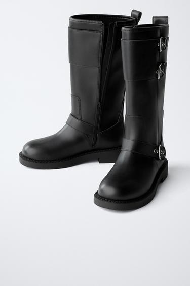 BOTTES HAUTES BIKER - Noir de Zara - Image 2