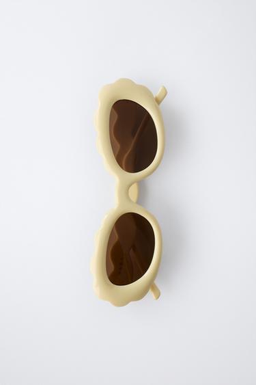 WAVY RESIN SUNGLASSES - Light yellow by Zara - Image 3