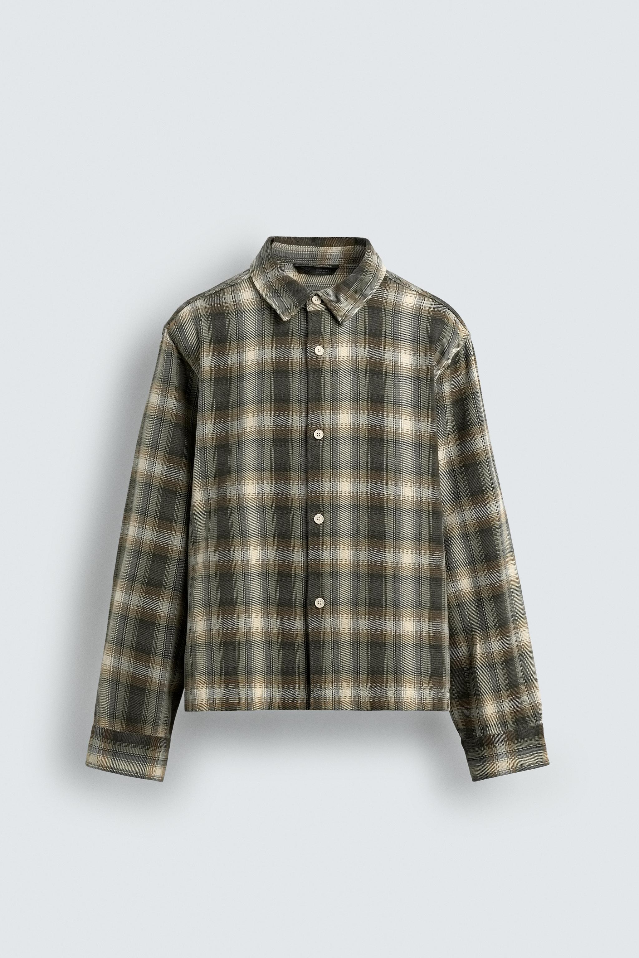 CAMISA AMPLA RELAXED FIT XADREZ - Verde | ZARA Brasil