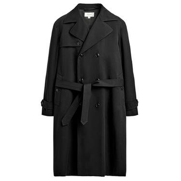 Zara WATER REPELLENT MANTECO TRENCH COAT - Black