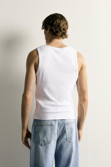 LOT DE 3 DÉBARDEURS BASIQUES - Blanc de Zara - Image 2