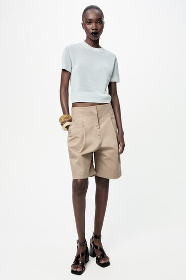 YOʻL-YOʻL TRIKOTAJ POLO SVITER - Pastel koʻk Zara tomonidan - Tasvir 0