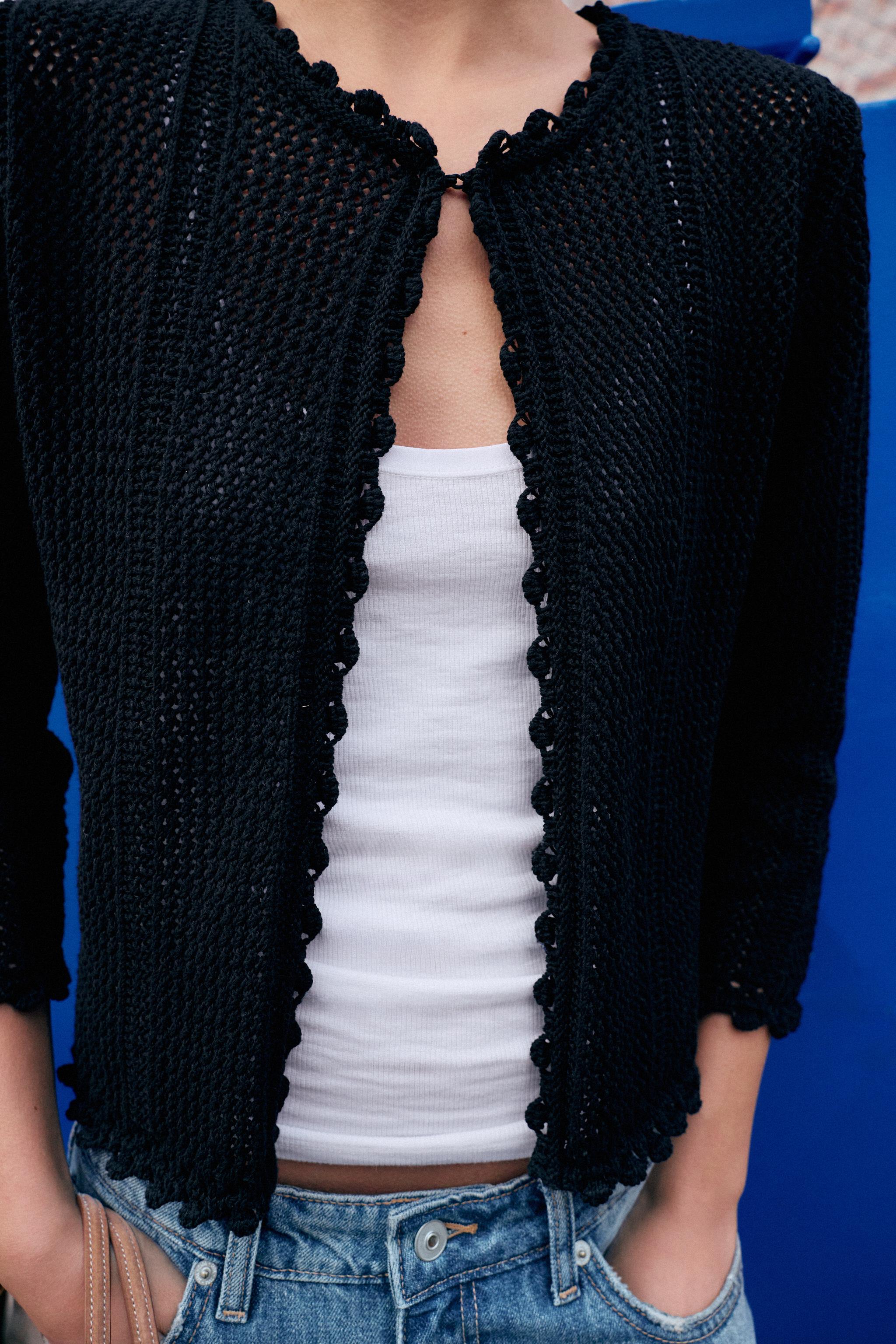GILET EN MAILLE POINTELLE