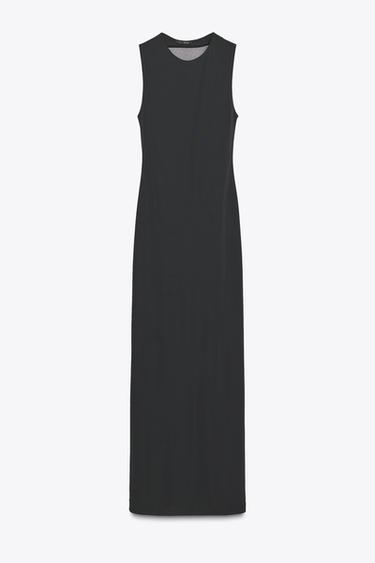 ROBE LONGUE AVEC TULLE - Noir de Zara - Image 6