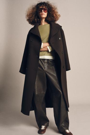 MAGLIETTA DOPPIA IN COTONE SUPIMA® - Kaki di Zara