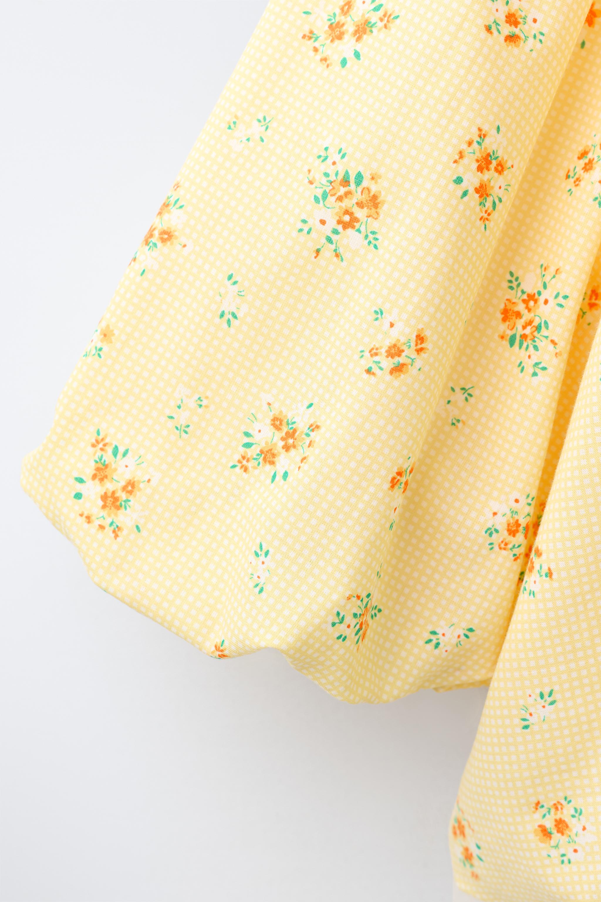 BLOUSE BOUFFANTE À IMPRIMÉ FLEURI