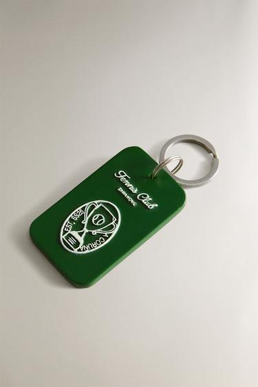 RESIN TENNIS KEY RING - Green by Zara - Image 1