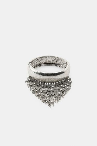 CHAIN BANGLE BRACELET - Silver by Zara