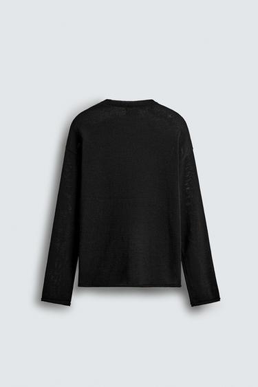 PULL STRUCTURÉ FINITIONS REVERS - Noir de Zara - Image 6