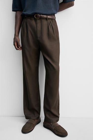LEATHER SLINGBACK LOAFERS - Taupe Grey de Zara - Image 2