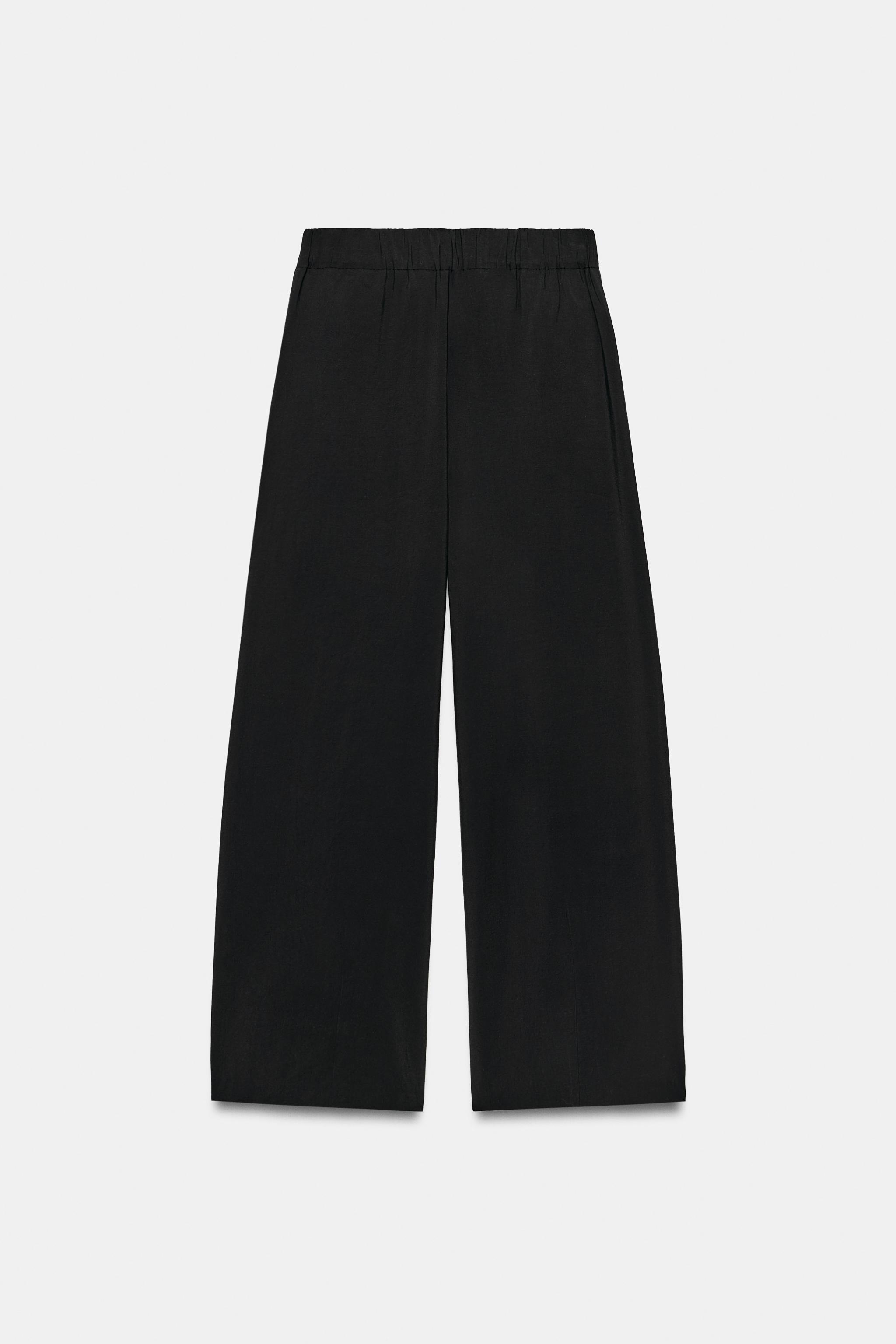 Женские брюки Zara FLOWY BARREL PANTS — фото 7