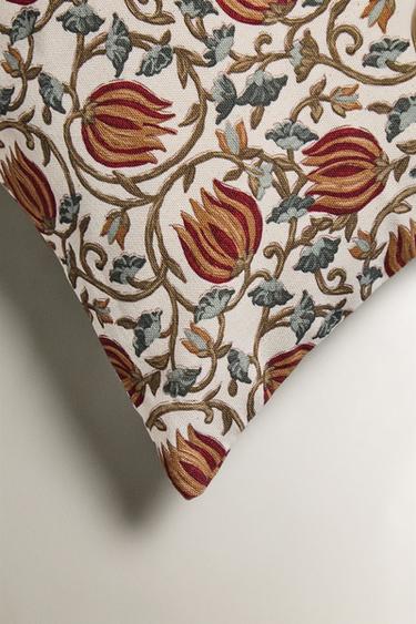 HOUSSE DE COUSSIN IMPRIMÉ FLEURI - Tuile de Zara - Image 1