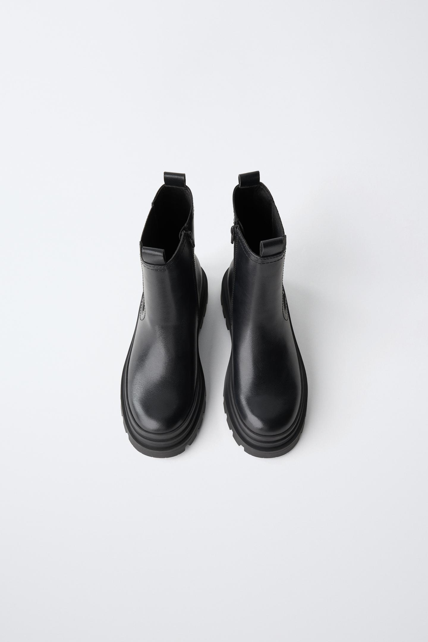 Детские ботинки Zara Chelsea, цвет: Чёрный — фото 4
