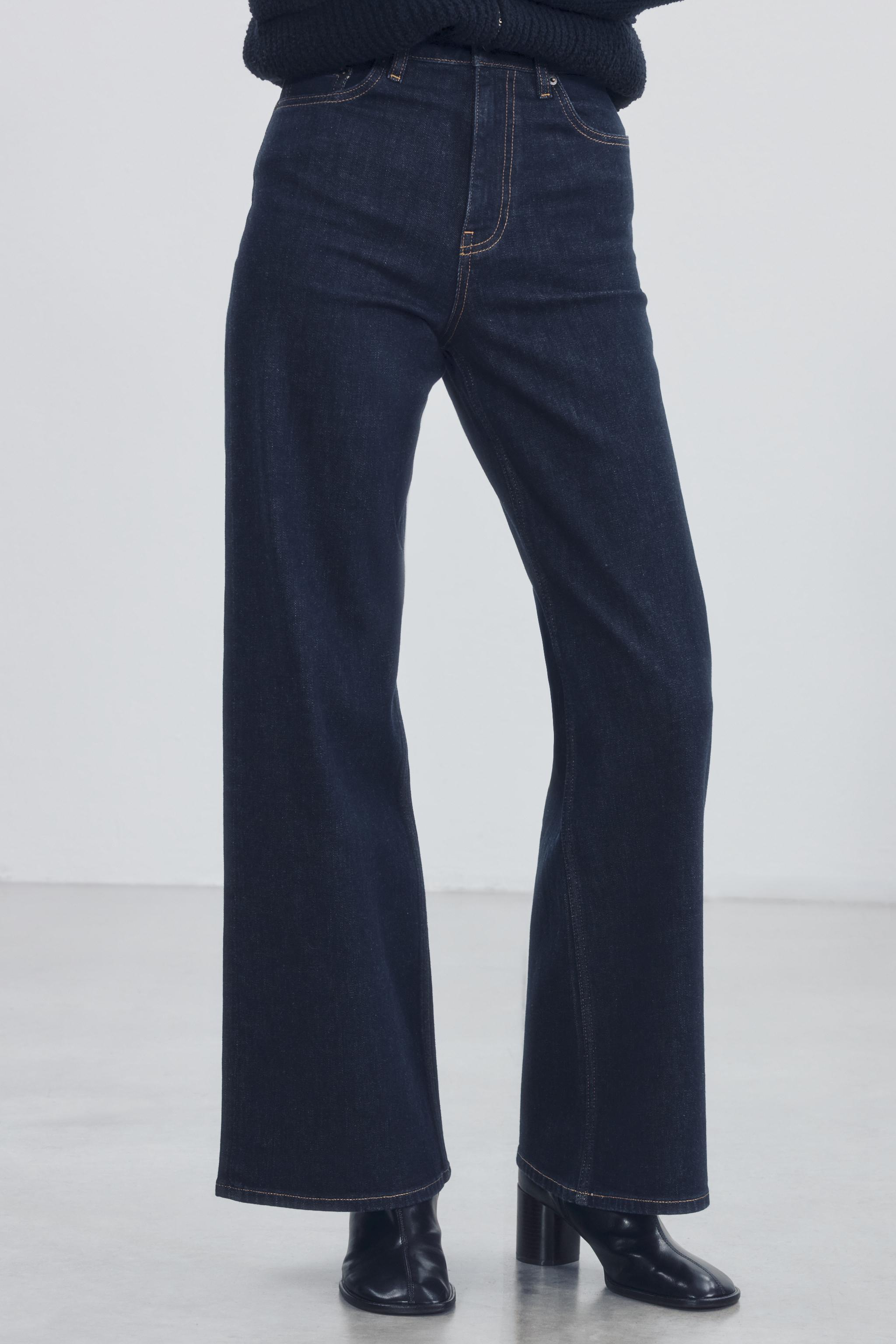 ZW COLLECTION COMFORT HIGH-RISE WIDE-LEG JEANS - Blue | ZARA
