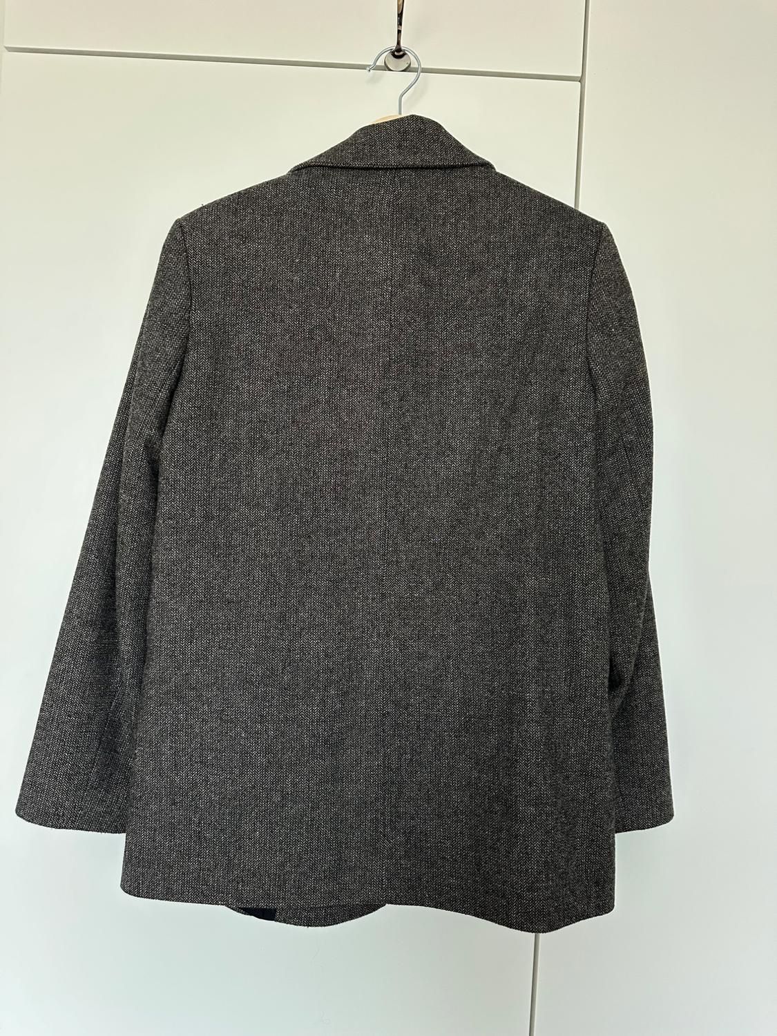 HERRINGBONE WOOL BLEND STRAIGHT BLAZER - Image 4