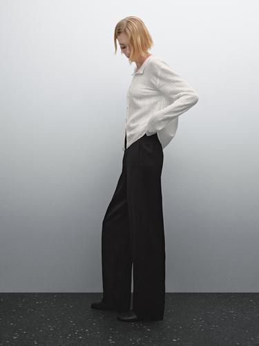 Zara Flowing textured satin trousers - 470