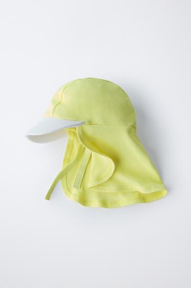 SWIMMING HAT WITH NECK FLAP - Light lime green by Zara - Image 3