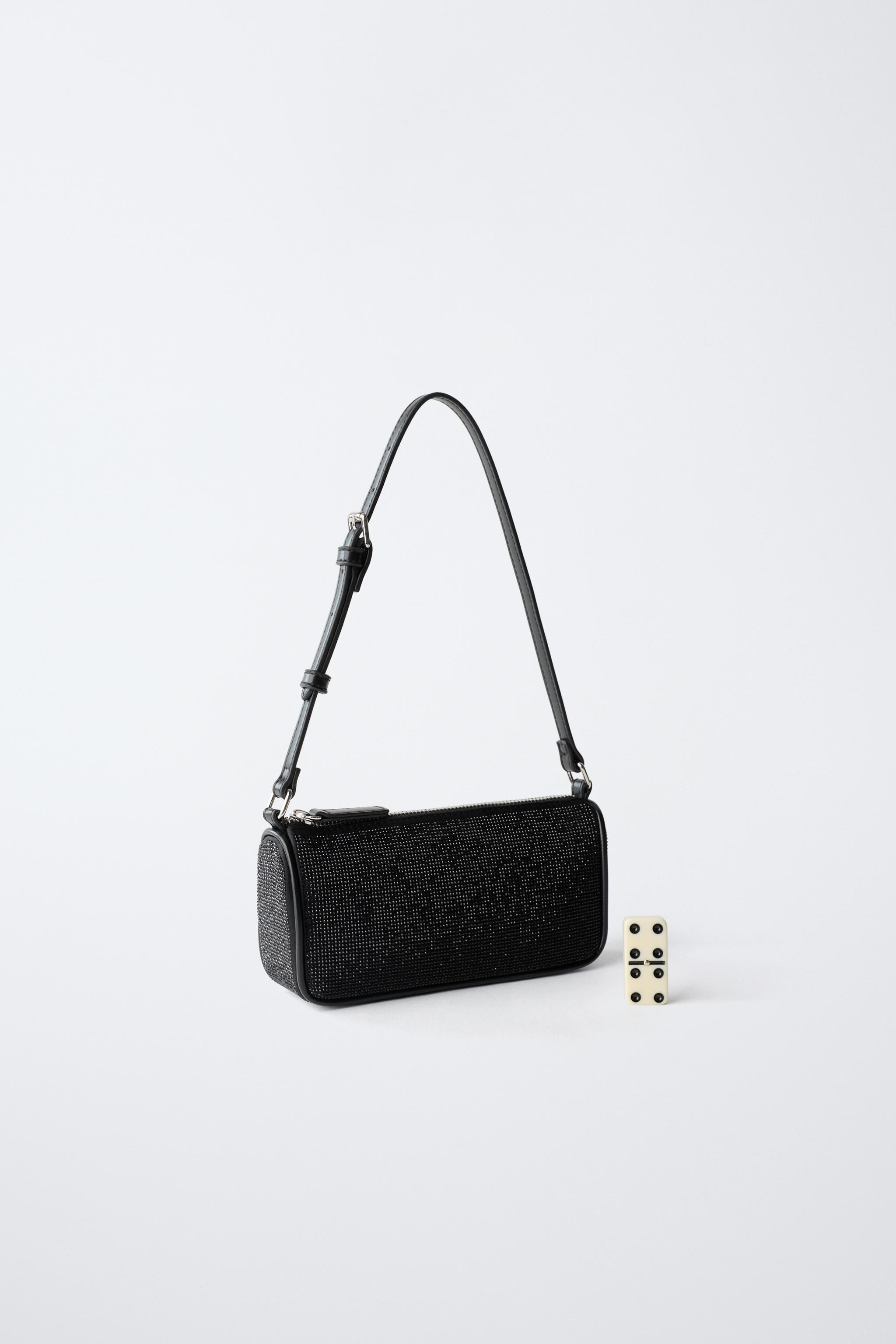 SPARKLY SHOULDER BAG - Black | ZARA United States