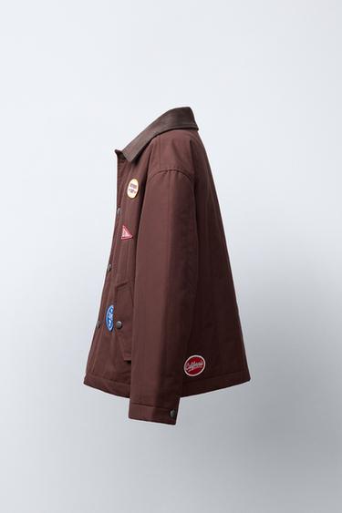 VESTE REMBOURRÉE PIÈCES - Marron de Zara - Image 2