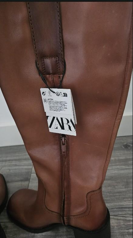 LEATHER HIGH-HEEL BOOTS WITH PULL TABS - Image 3