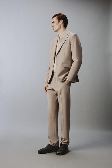 VESTE DE COSTUME SLIM FIT - Sable / Chiné de Zara - Image 3