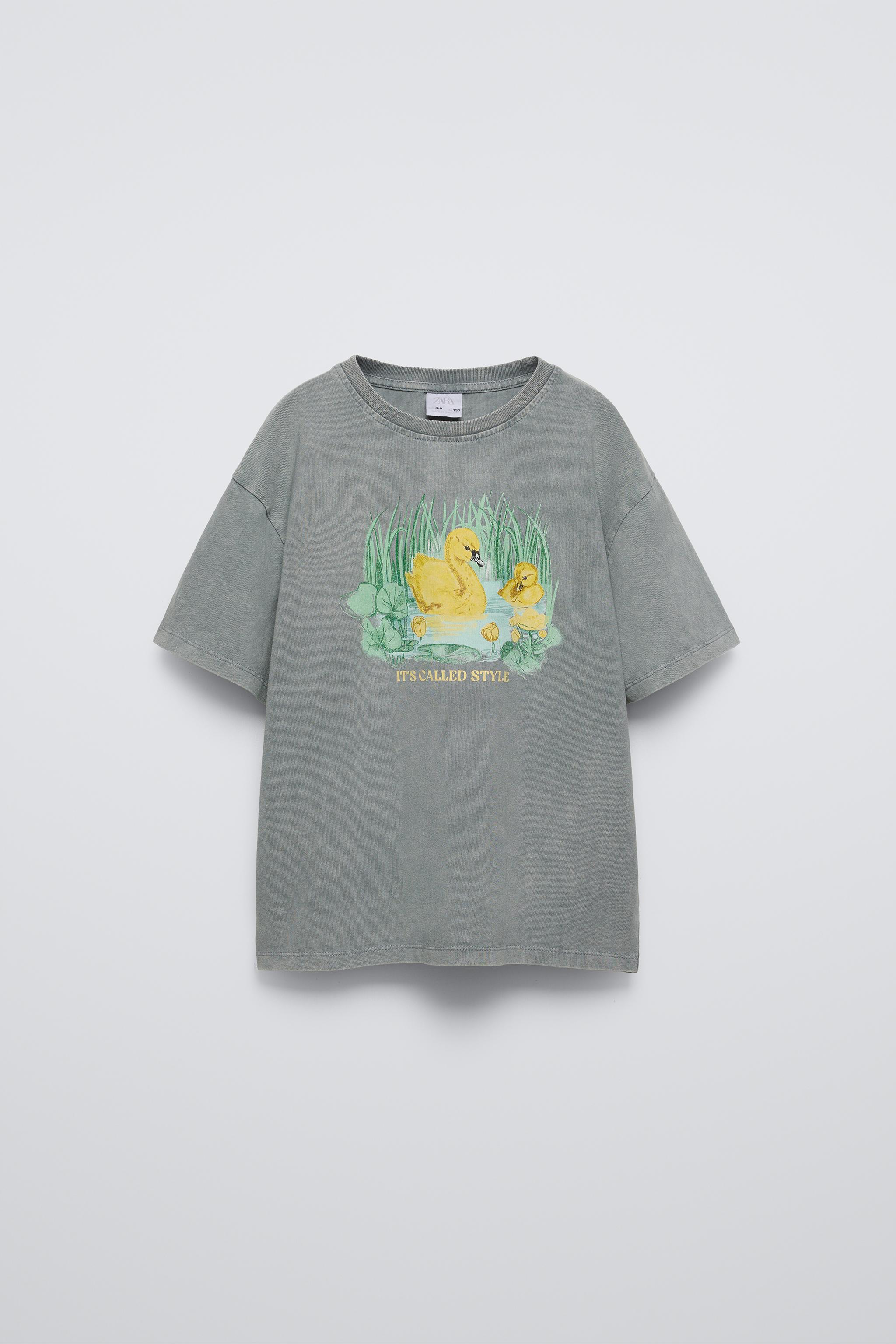 FADED EFFECT DUCK T SHIRT