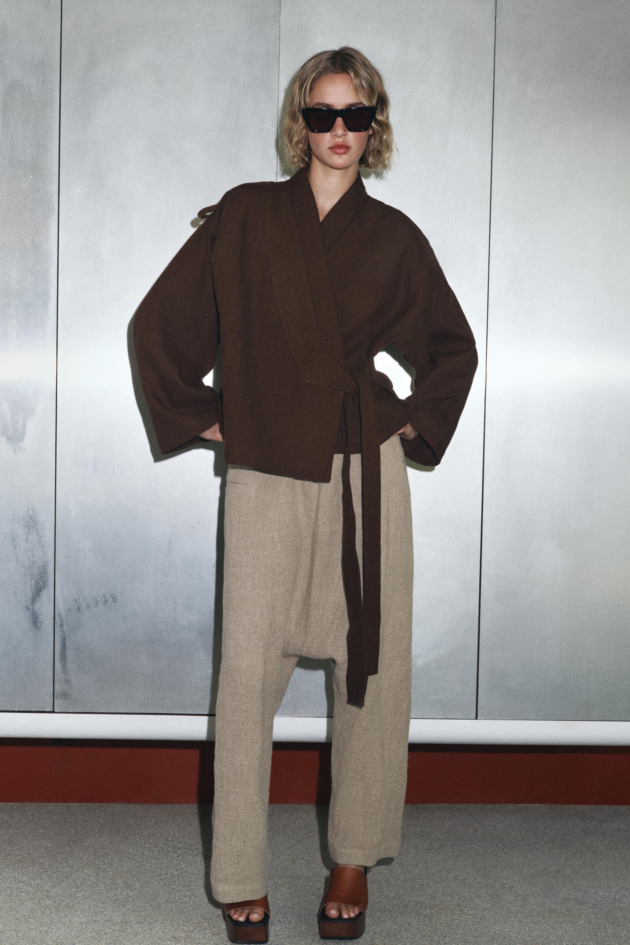 LIMITED EDITION 100% LINEN LOW-RISE PANTS