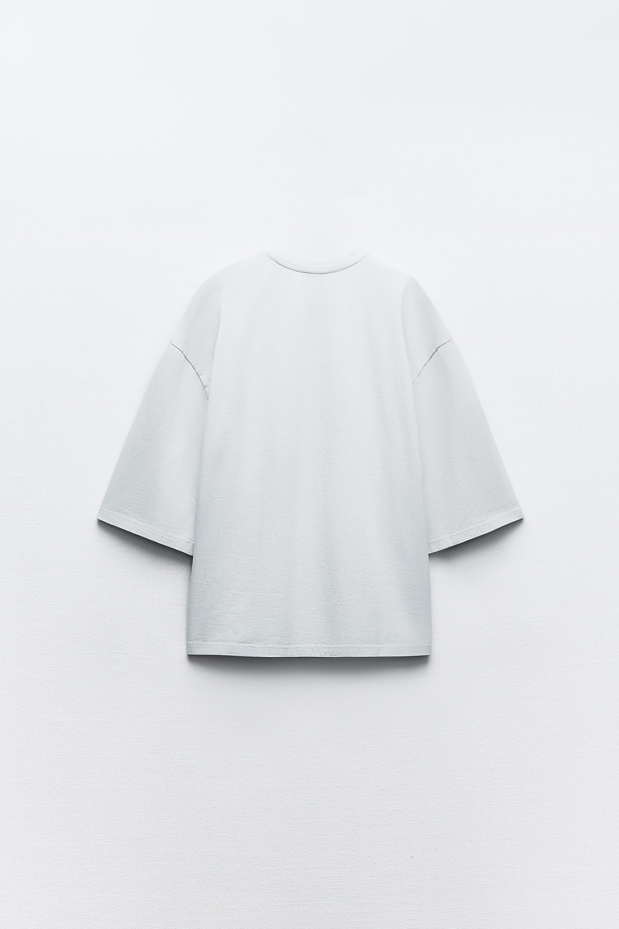 オーバーサイズ コットンTシャツ - ホワイト | ZARA Japan / 日本