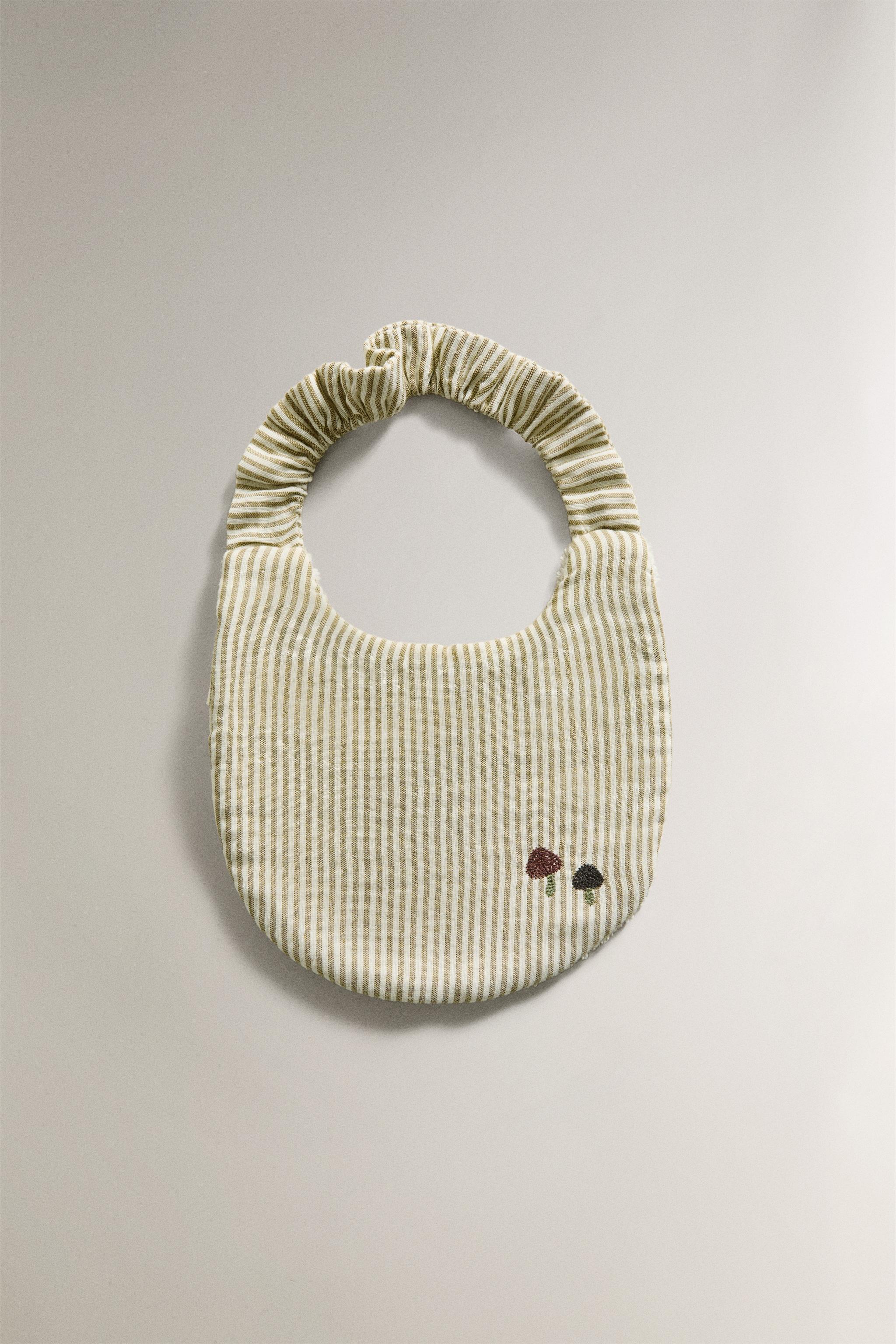 STRIPED MUSLIN BABY BIB