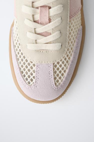 MESH SNEAKERS - Ecru White by Zara - Image 3