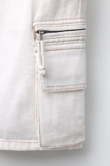 SHORT CARGO À POCHES - Écru de Zara - Image 3