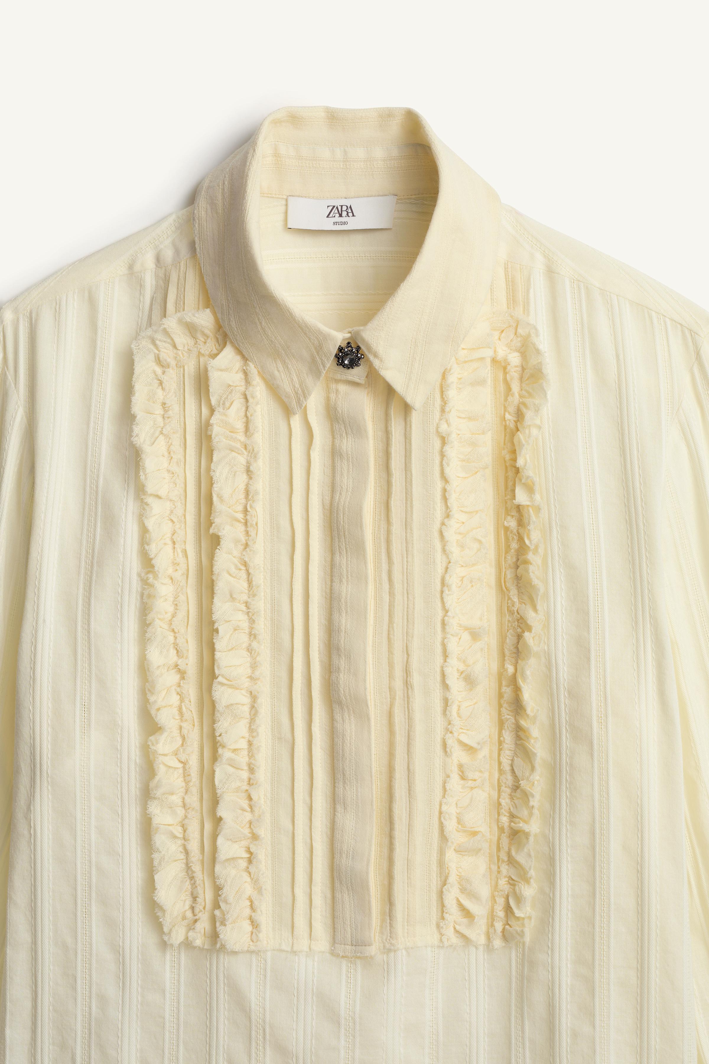 LIMITED EDITION RUFFLE SHIRT WITH JEWEL BUTTONS
