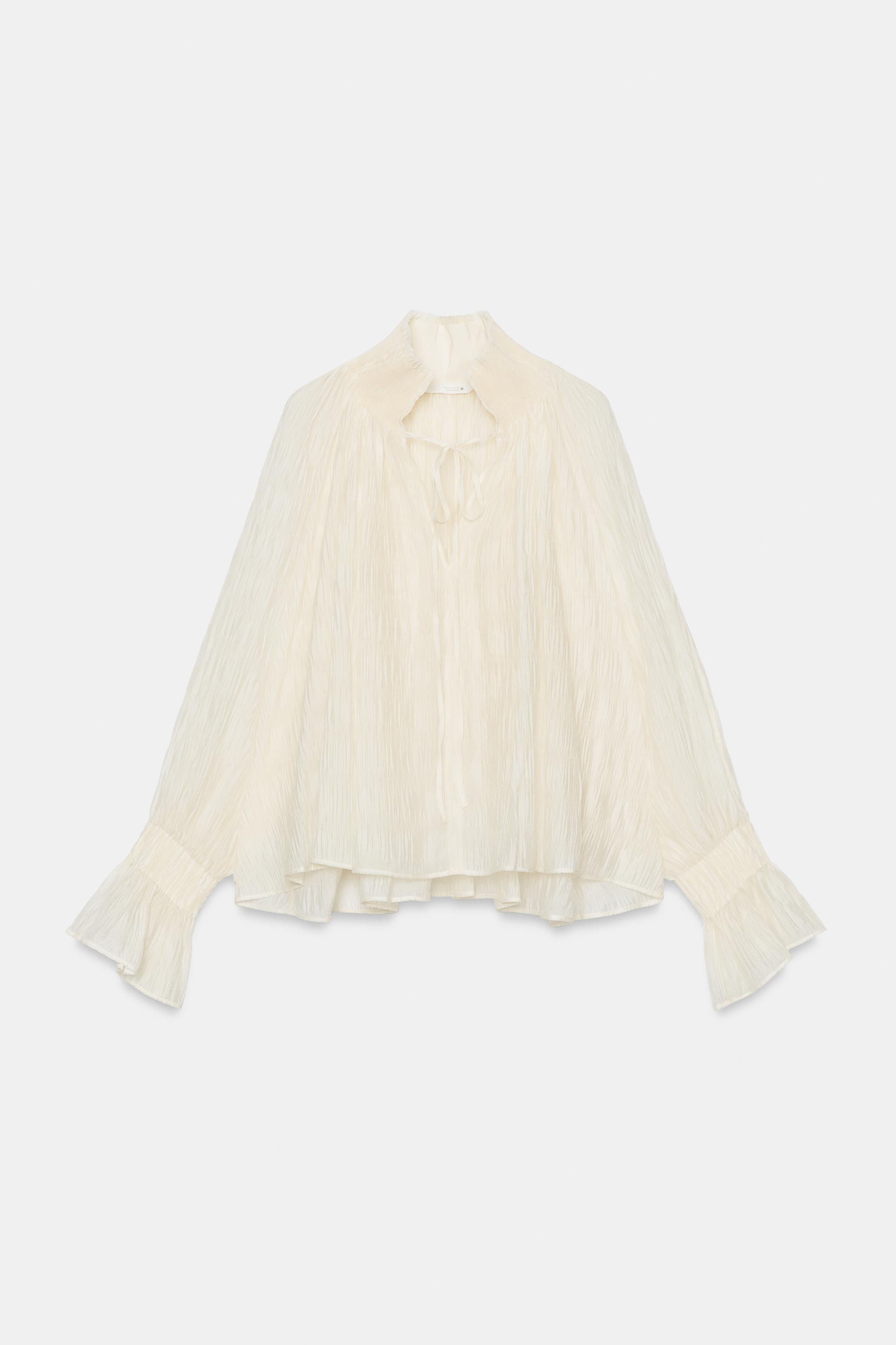 ZW COLLECTION LYOCELL-BLEND RUCHED BLOUSE